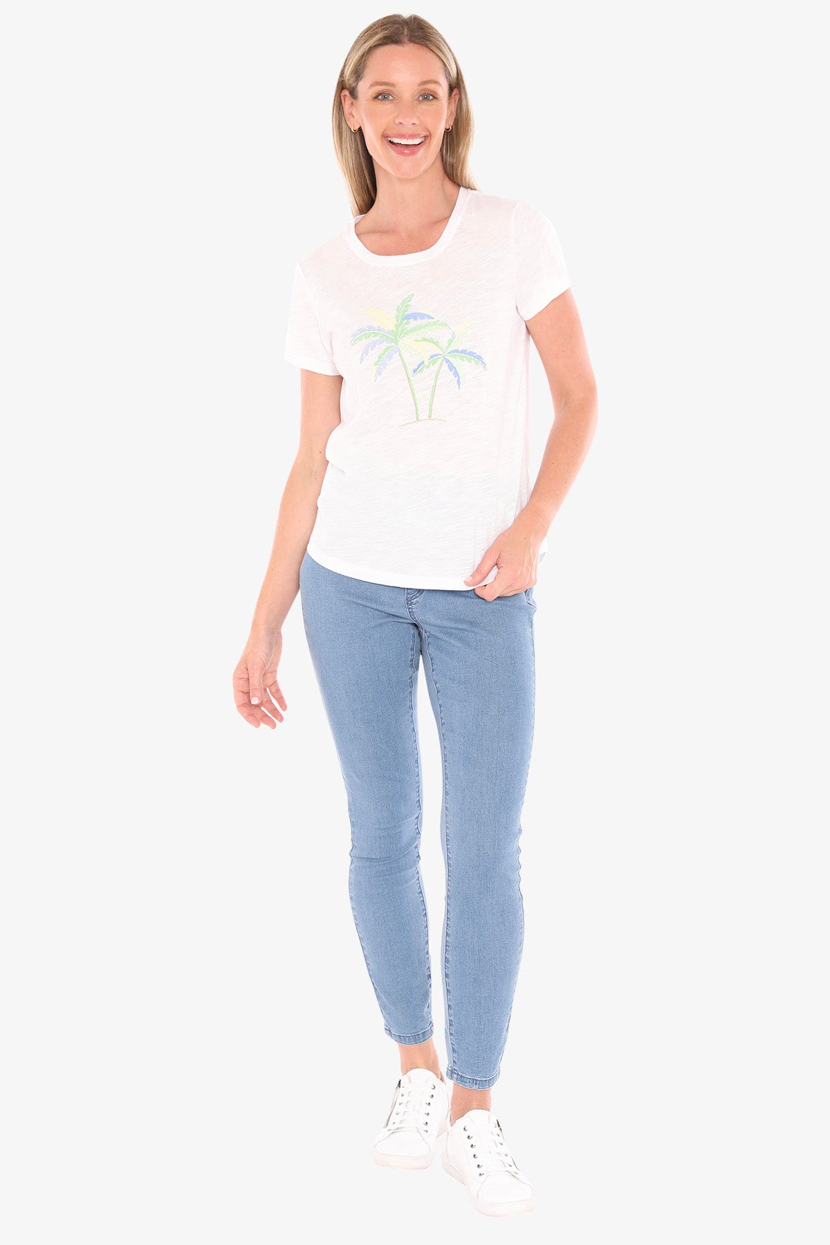 Embroidered Palm Tee (59612005)
