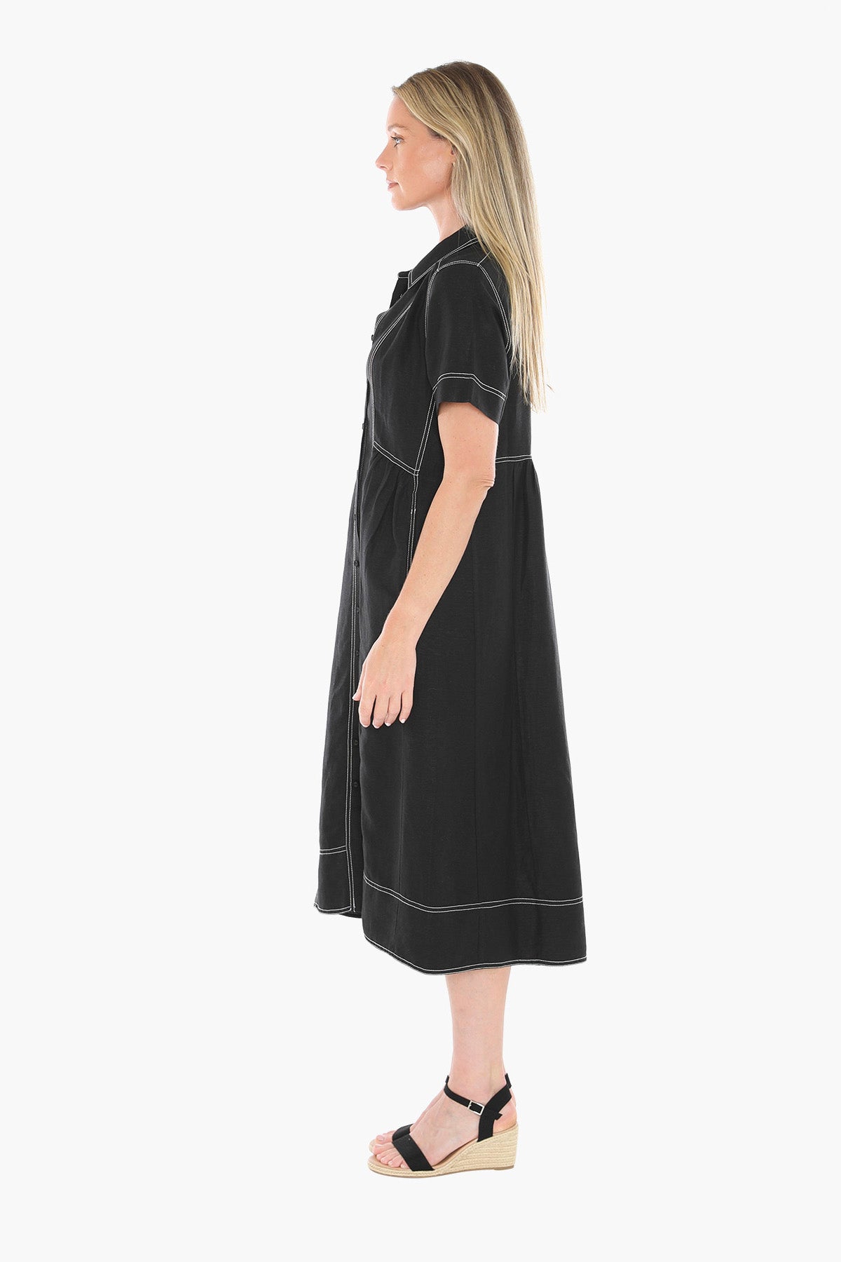 Contrast Stitch Dress (596J5100)