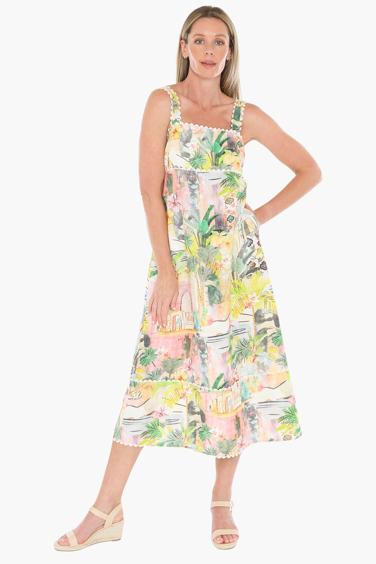 Tiger Island Ric Rac Dress (596J5159)