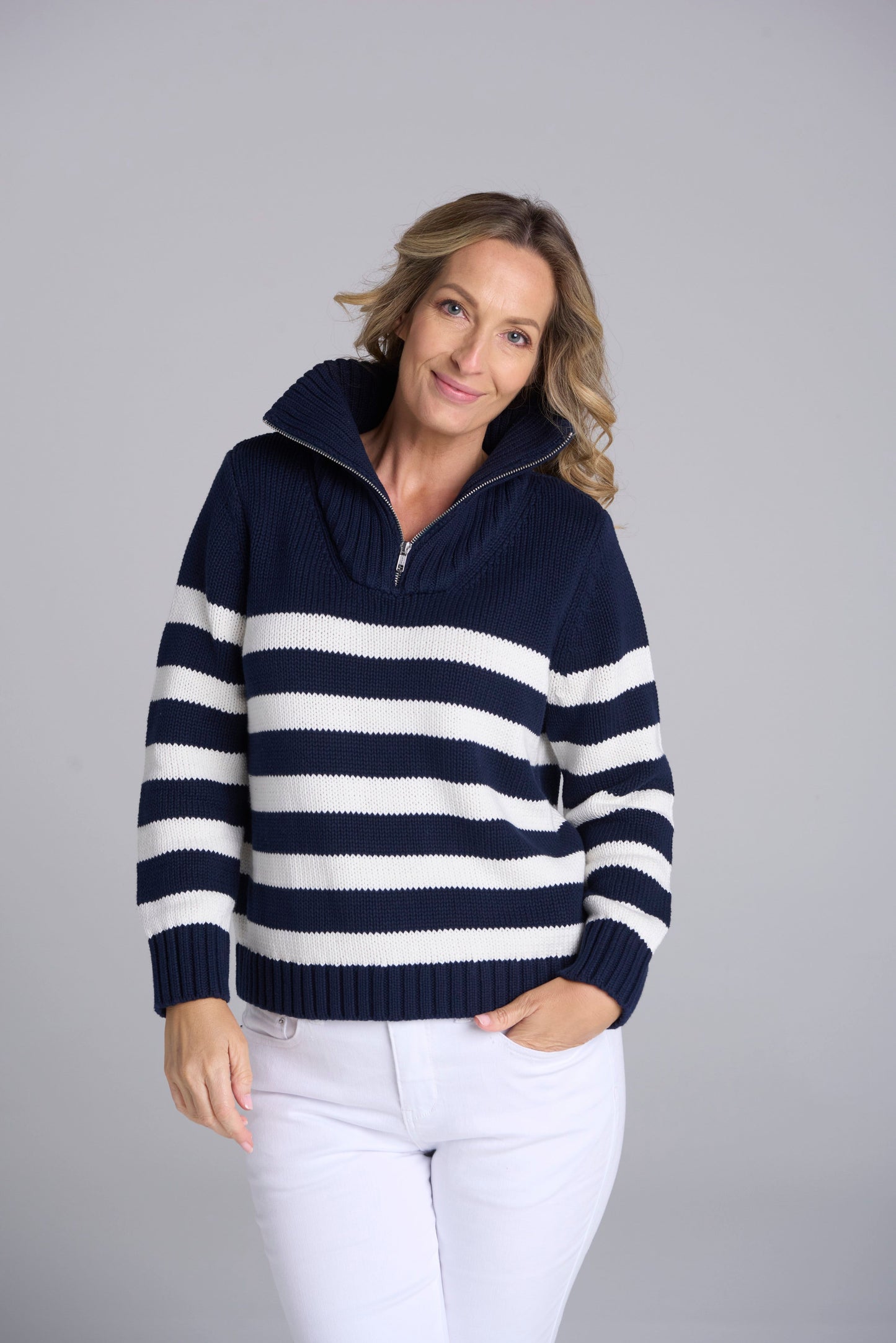 Stripe Chunky Jumper (8209-W25)