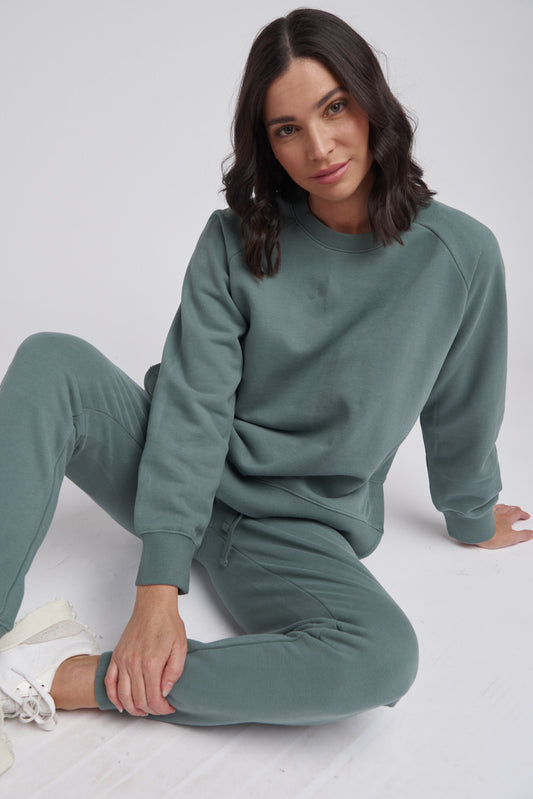 Fleece Sweater With Side Slits (C1373-W24)