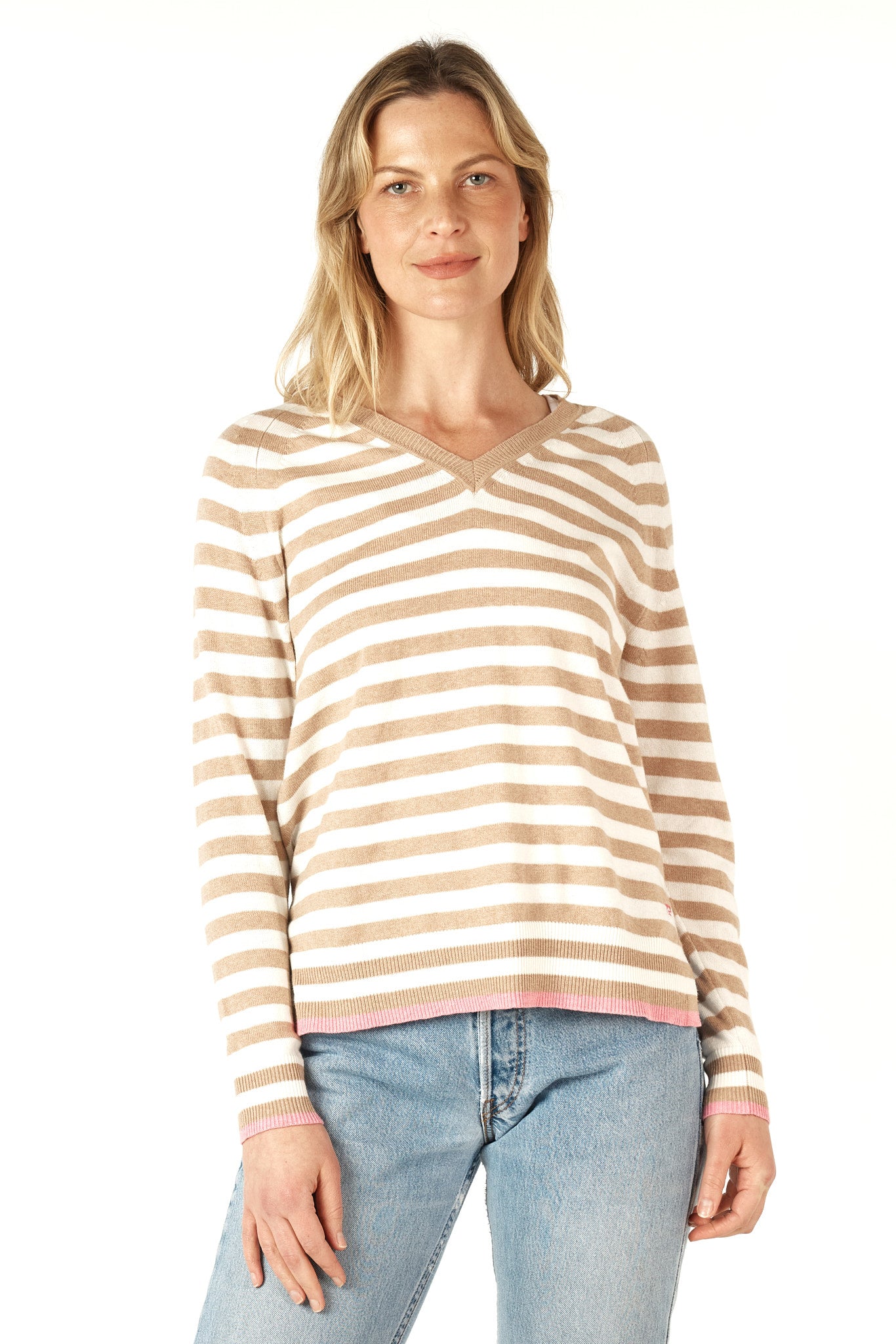 Essential Stripe V Top (ZP7146)