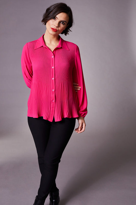 Pleated Blouse (W23182)
