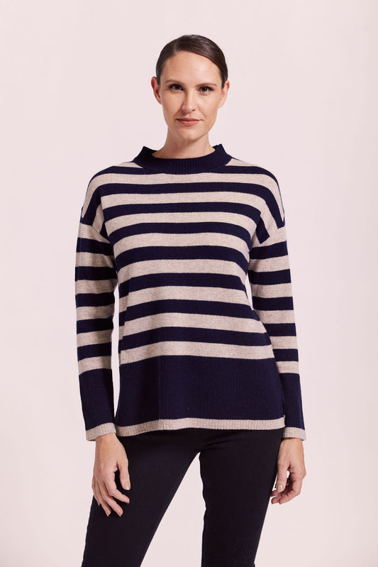 Luxe Stripe Side Spilt Sweater (SW1015)