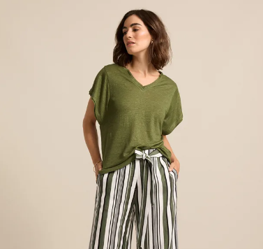 LINEN JERSEY TEE (YTMS57462)