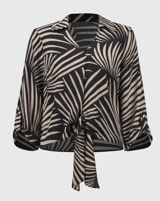 Gauze Tropical Print Top (251083)