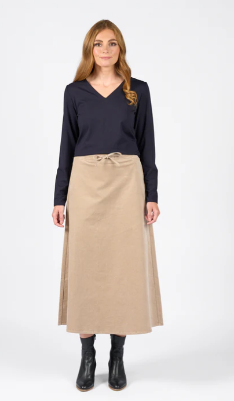 A Line Pull On Cord Skirt With Drawcord (7060M)