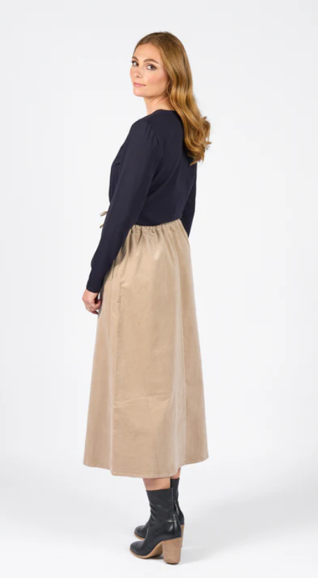 A Line Pull On Cord Skirt With Drawcord (7060M)