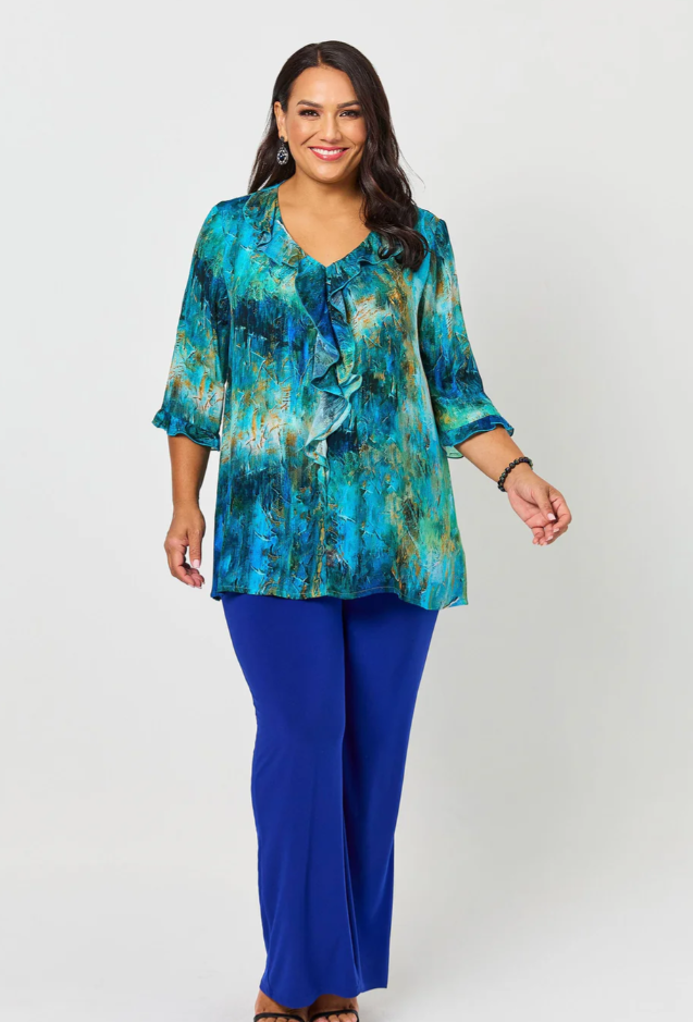 Printed Frill Top (640113)