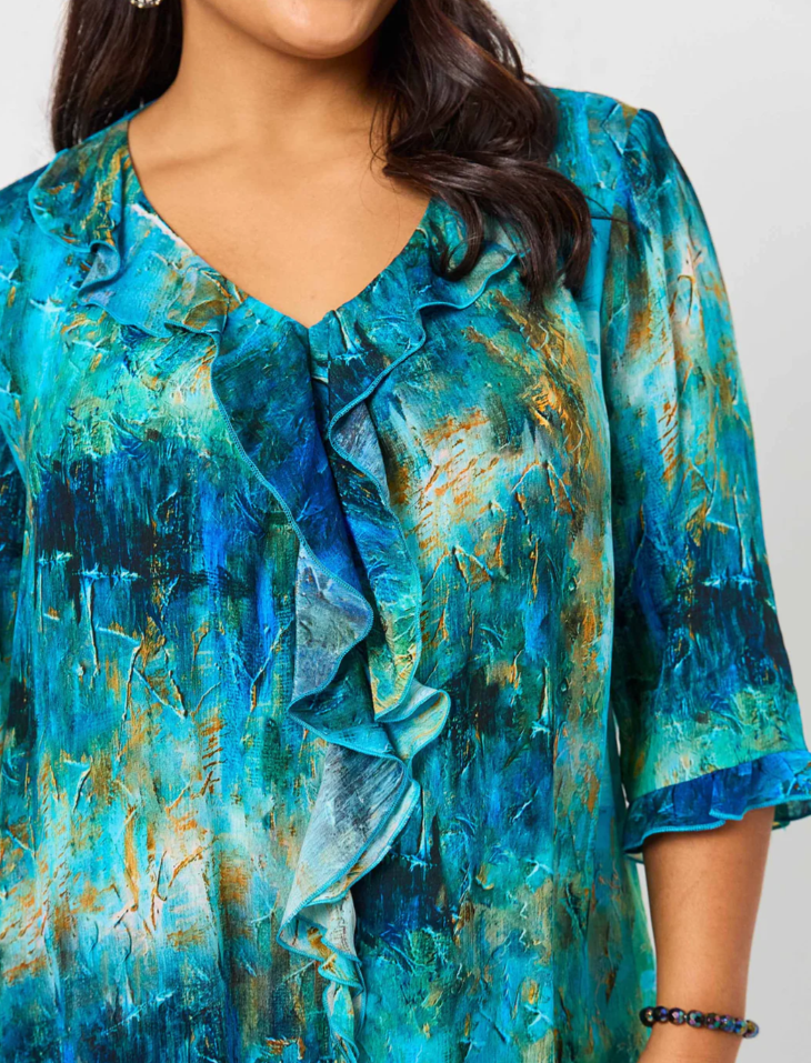 Printed Frill Top (640113)