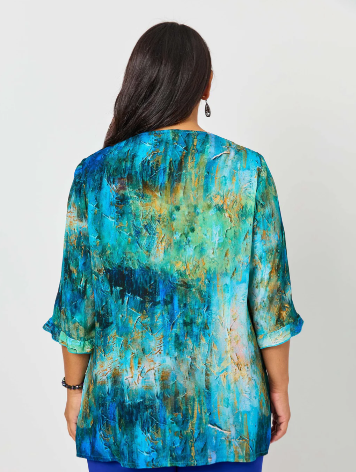 Printed Frill Top (640113)