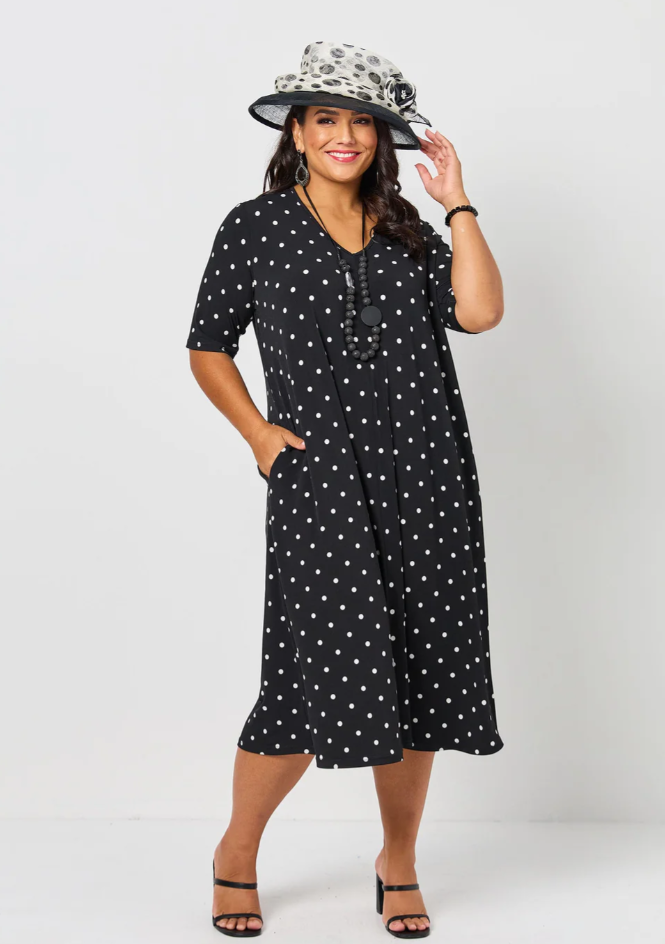 V-Neck Jersey Dress (647001)