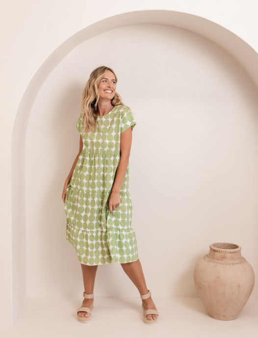 Sleeve Tiered Dress (SS507)