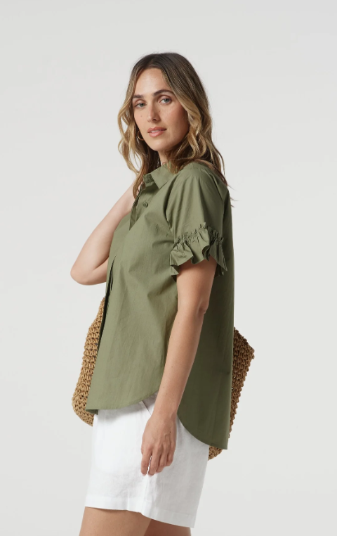 Ruffle Sleeve Shirt (4448)