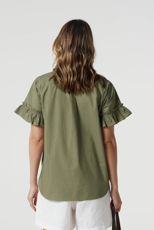 Ruffle Sleeve Shirt (4448)