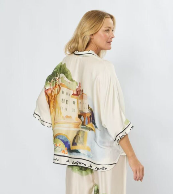 POSITANO PRINT WITH WRITING SHIRT (LSS25-107C)