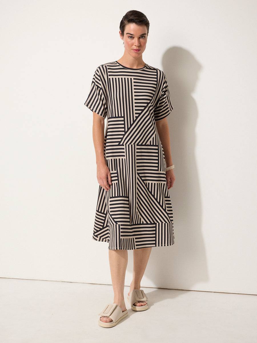 Spliced Stripe Dress (YTMP9341)
