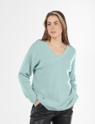 Ribbed Vee Lounge Pullover (BL3621)
