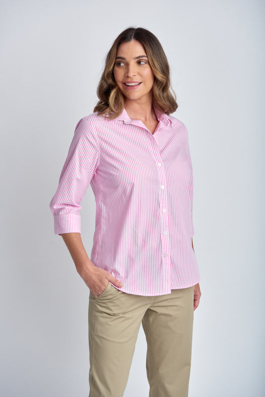 3/4 Sleeve Stripe Shirt (4396-203-S24)