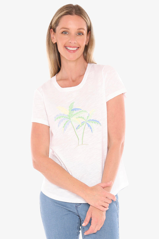 Embroidered Palm Tee (59612005)