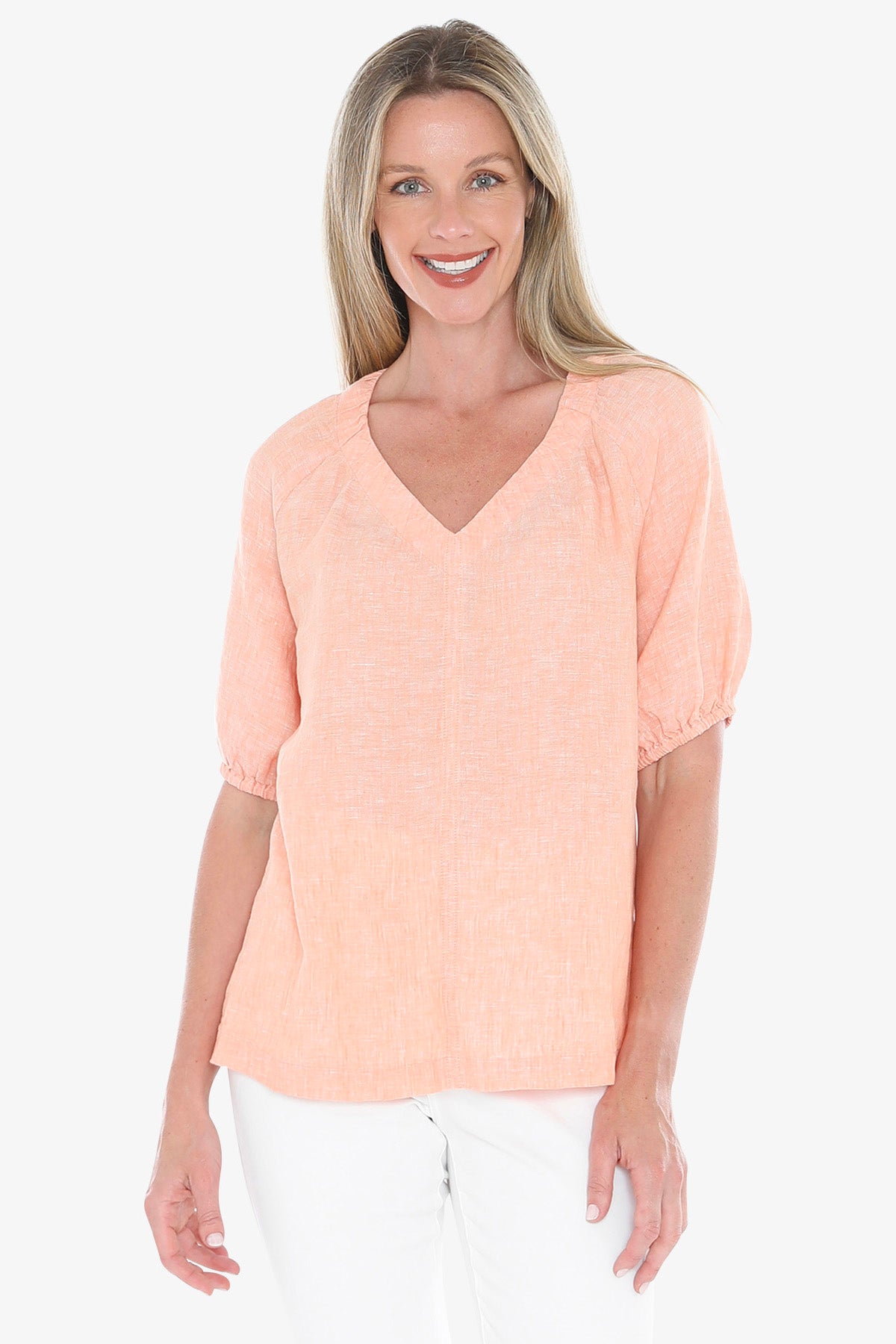 Gather V-Neck Top (596J3002)