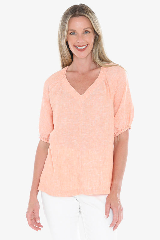 Gather V-Neck Top (596J3002)