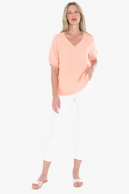 Gather V-Neck Top (596J3002)
