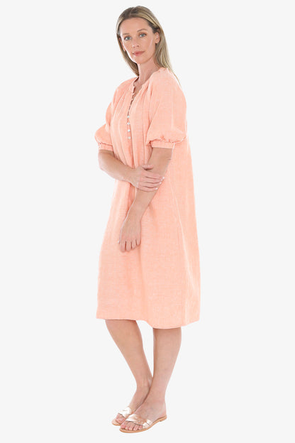 Button Neck Dress (596J2010)