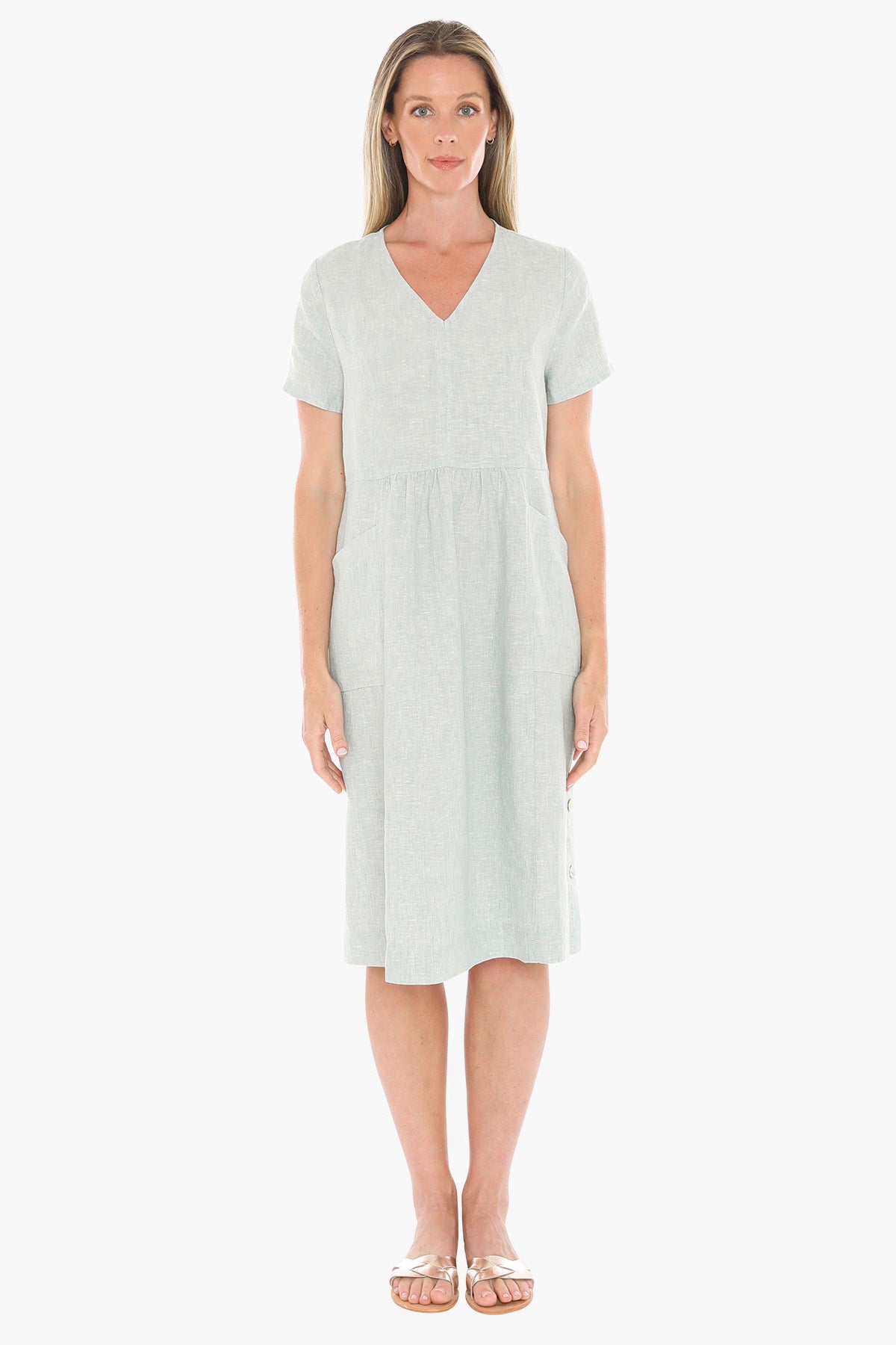 Side Button Dress (596J5027)