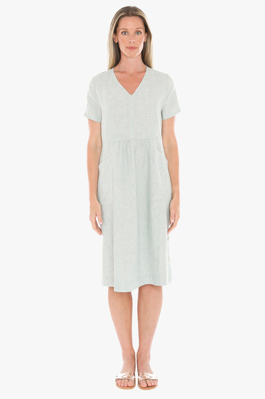 Side Button Dress (596J5027)