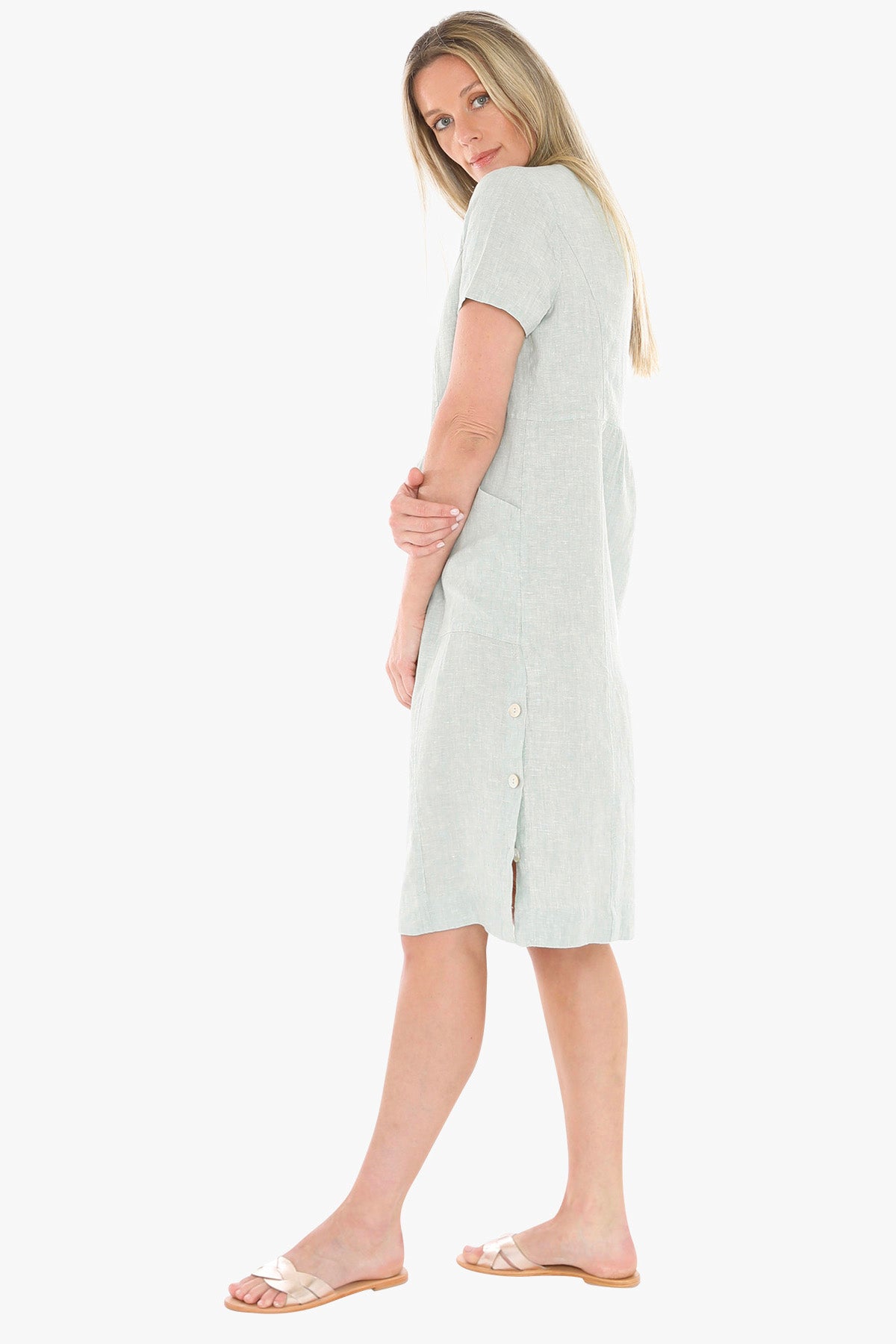 Side Button Dress (596J5027)