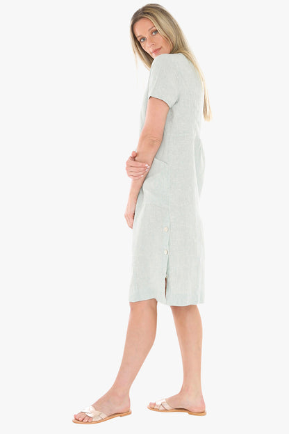 Side Button Dress (596J5027)