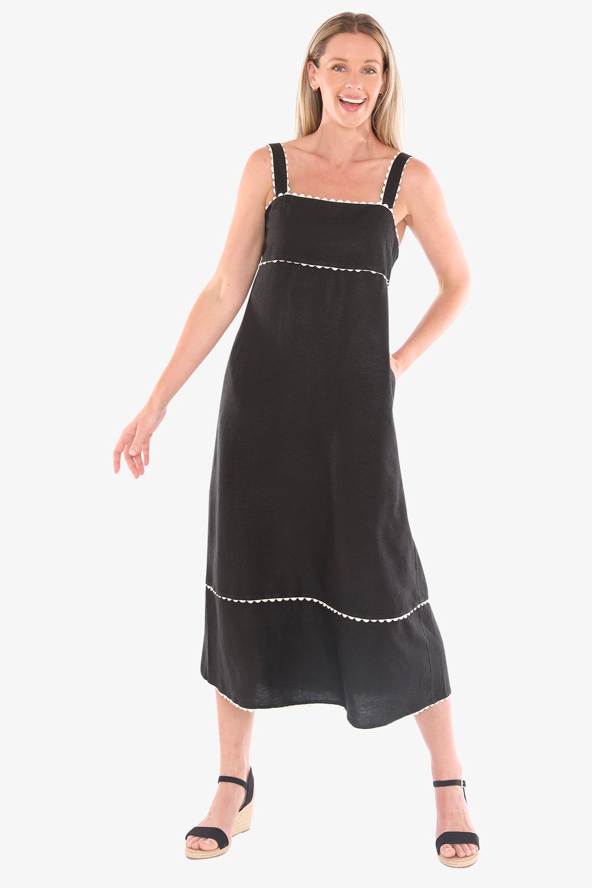Ric Rac Maxi Dress (596J5158)