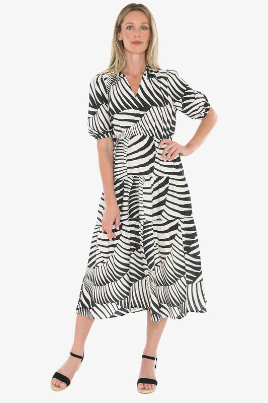 Abstract Fern Dress (596J5178)