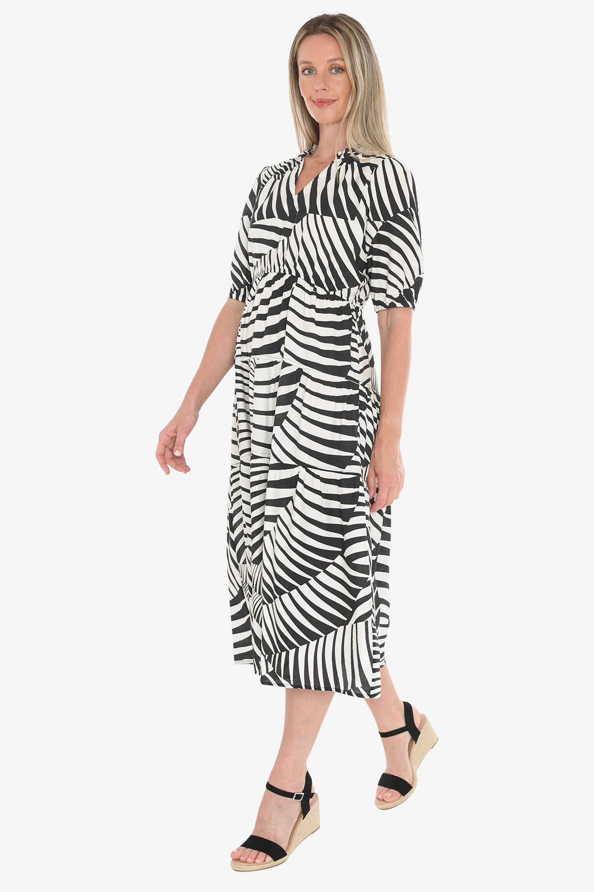 Abstract Fern Dress (596J5178)