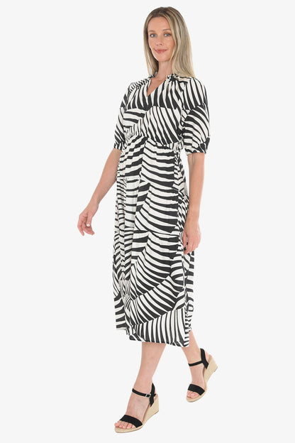Abstract Fern Dress (596J5178)