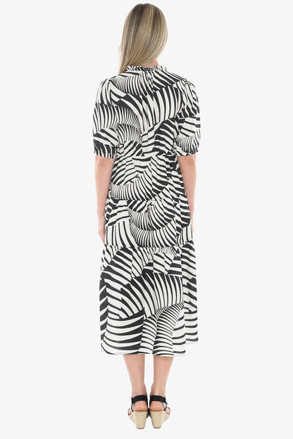 Abstract Fern Dress (596J5178)