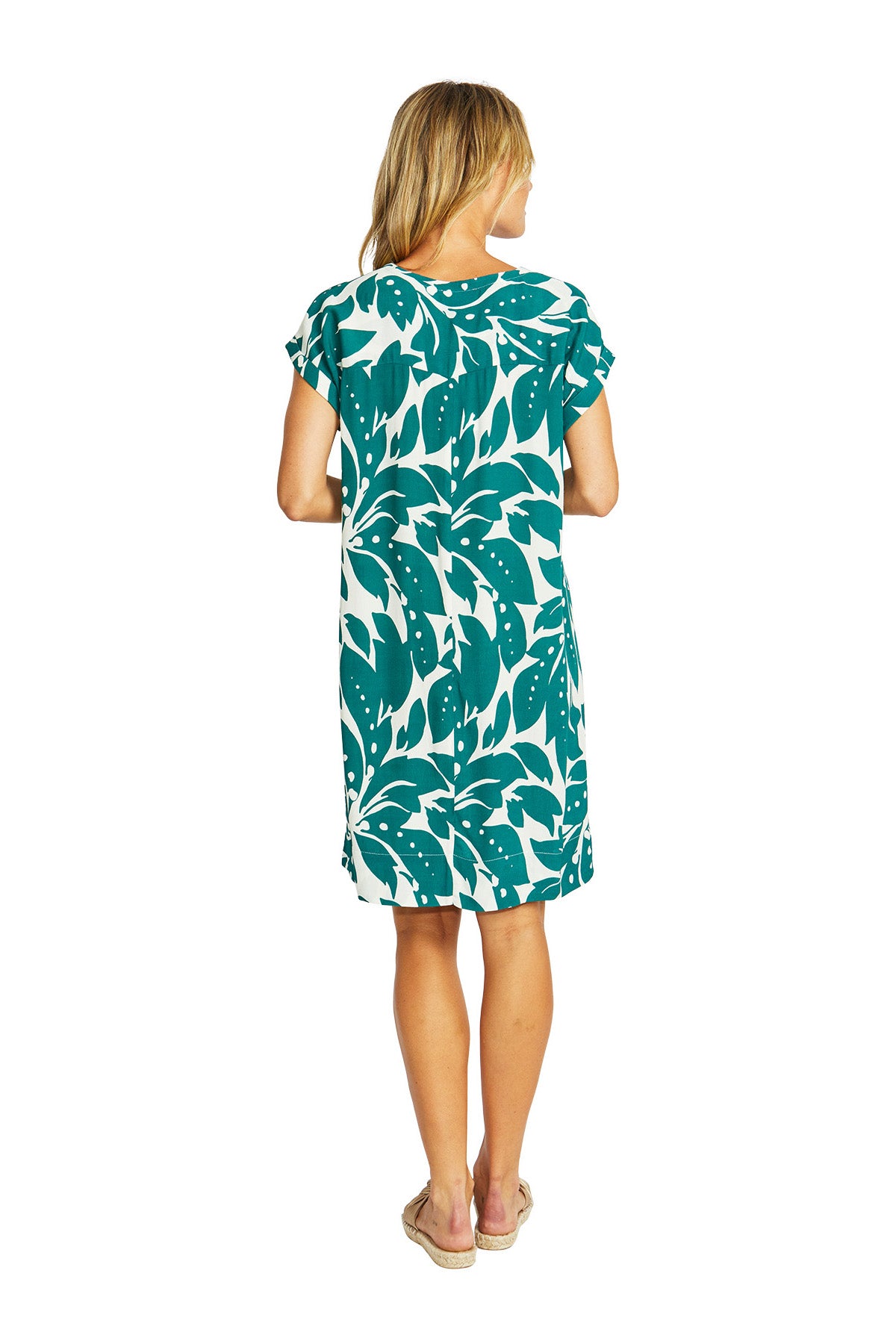 Mono Leaf Shift Dress (P575539)