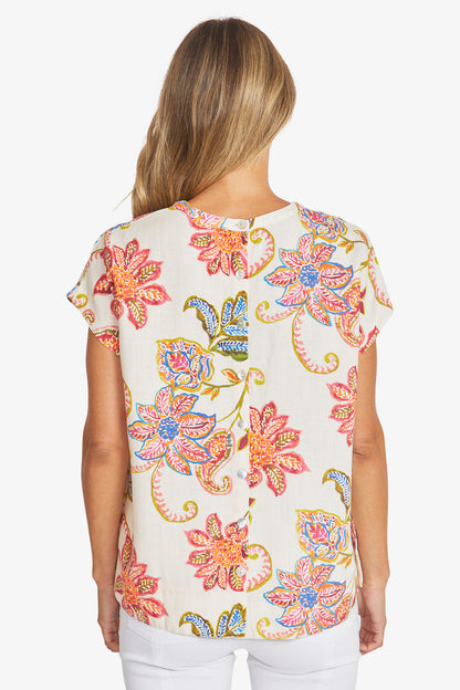 Pascale Button Back Top (P595347)