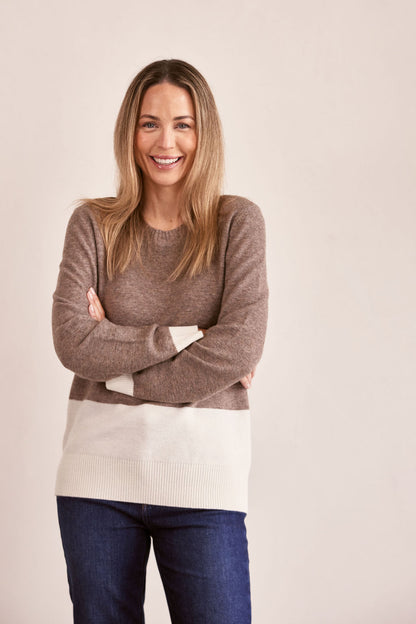 Australian Wool Blend Spliced Sweater (SS211)