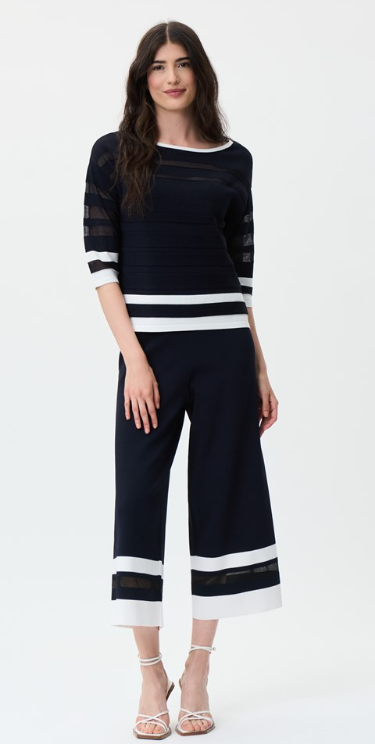 Striped Boat Neck Top (231937)