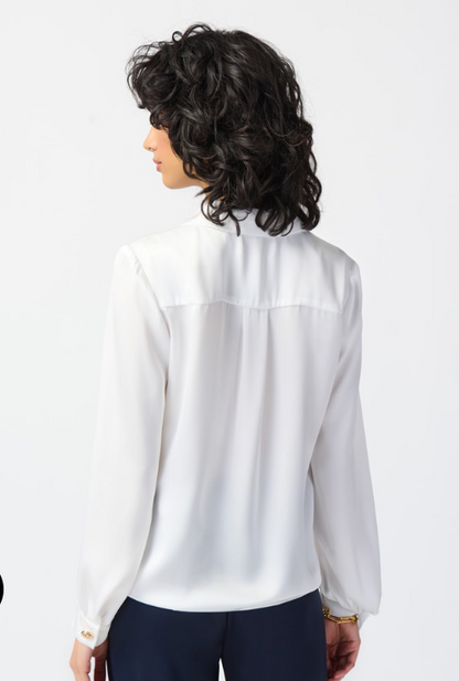 Puff Sleeve Satin Top (241214)