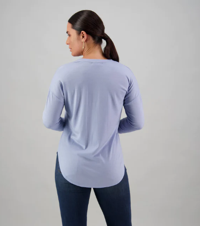 Merino Round Neck Top with Dome Cuff Detail (4432)