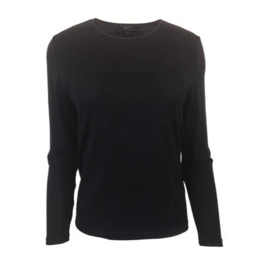 Satin Elastic Trim Crew Neck Top (EBAS503)