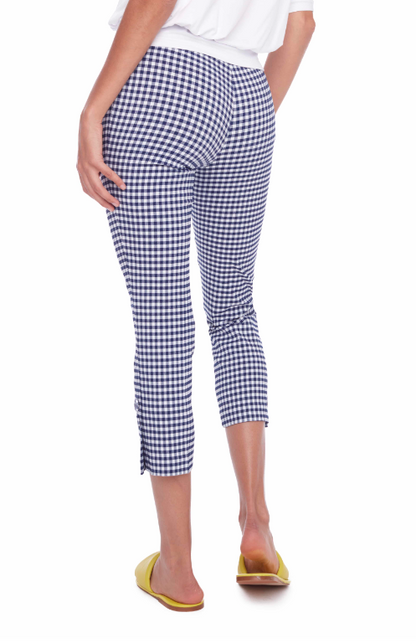 GINGHAM TECHNO CROP PANT (68102)