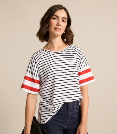 RAGLAN STRIPE TEE (YTMS57465)