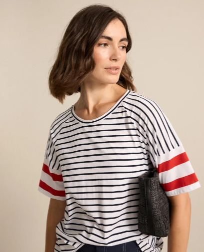 RAGLAN STRIPE TEE (YTMS57465)