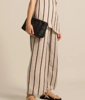 WIDE LEG STRIPE PANT (YTMS58253)