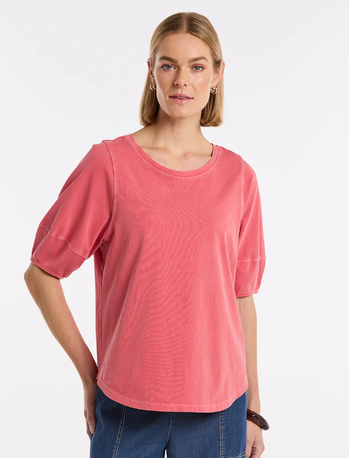 Lantern Sleeve Pigment Tee (YTMS57485)