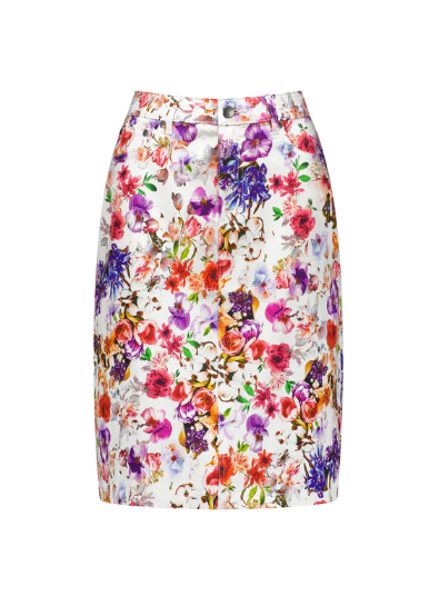 Printed Lightweight Skirt with Centre Back Vent (372AV)